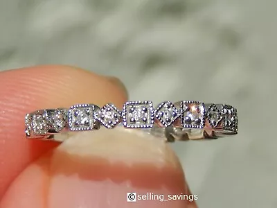 14k White Gold Gabriel & Co Diamond 2.5 Mm 3/4 Eternity Band Ring Size 6.25 • $395