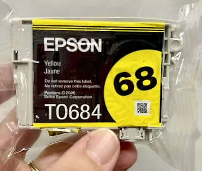 Epson 68 T0684 Yellow Ink Cartridge New Open Box Sealed (C9) • $5.39