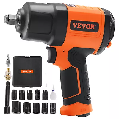 VEVOR Air Impact Wrench 1/2  Square Drive 1400ft-lb Nut-busting Torque 90-120PSI • $67.99