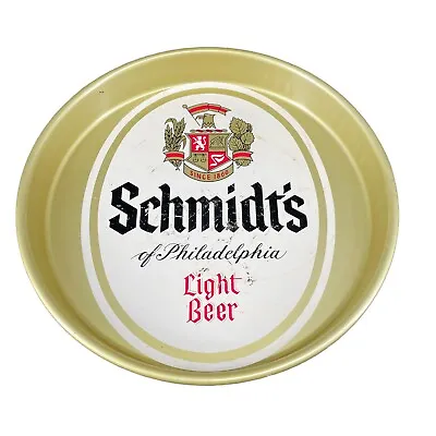 Vintage Schmidt's Light Beer Of Philadelphia Advertising Tray 13  Metal Bar • $17.99