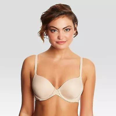 Maidenform Women's One Fabulous Fit 2.0 Tailored Demi Bra DM7543 - Beige 34B • $18.99