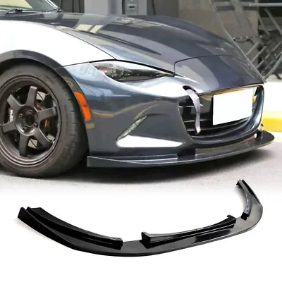 Fit For Mazda MX5 Miata ND 2016-2022 Black Front Bumper Lip Spoiler Unpainted • $147.25