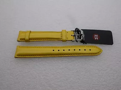 Genuine Michele 16mm Yellow  Patent Watch Band Strap New • $24.77