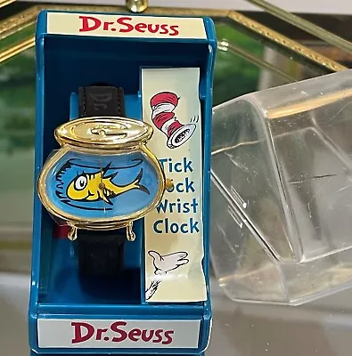 NIB Vintage Dr. Seuss Cat In The Hat TickTock Wrist Clock Watch • $67.49