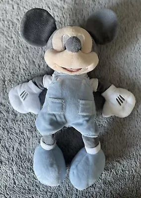 DISNEY STORE Plush Baby Mickey Mouse 12 Rattle Exclusive Stamped Blue Soft Toy • £9.74
