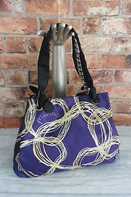 Princess Vera Wang Purple And Gold Print Medium Shoulder Bag Chain Handle • £14.99