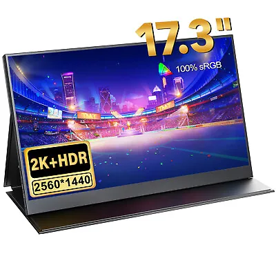 $339.99 • Buy UPERFECT 17.3 Inch 2K Portable Monitor QHD Gaming Monitor USB C Laptop Monitors