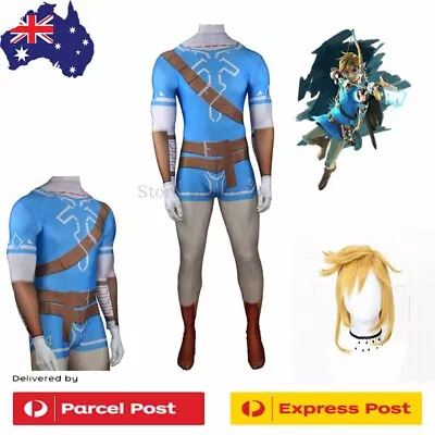 Legend Of Zelda Link Cosplay Costume Jumpsuit Zentai Book Week Costume Kid&Adult • $32.70