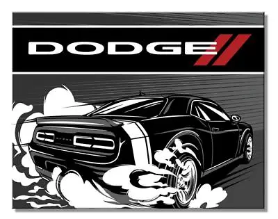 Dodge Black Charger Tin Metal Sign Made In The USA 16  X 12.5  NEW • $9.95
