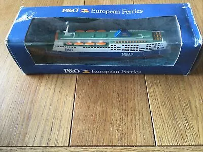 Vintage P & O European Ferries Pride Of Calis Model Green Plastic Tatty Box • £9.75