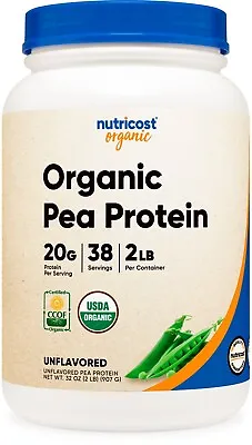 Nutricost Organic Pea Protein Isolate Powder (2LBS) - Protein From Plants • $26.95