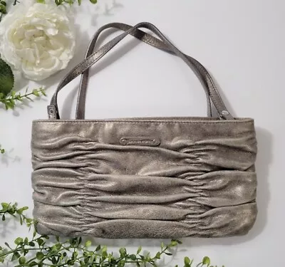 Michael Kors Webster Metallic Ruched Leather Clutch/shoulder Bag NWOT • $45.99