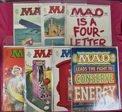 LOT Of 7 1973-1974 Mad Magazines #161 162 163 164 165 167 168 - Nice! • $6.99