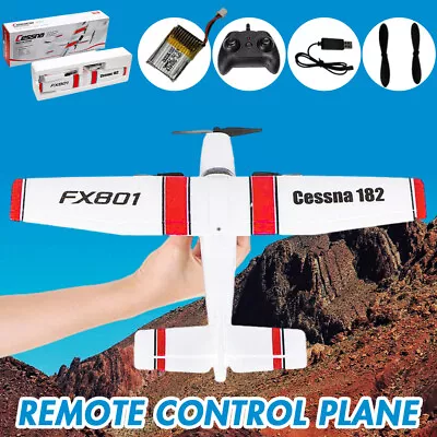 FX801 RC Plane Airplane Cessna 182 2.4GHz 2CH Remote Control Glider Flighter RTF • $32.99