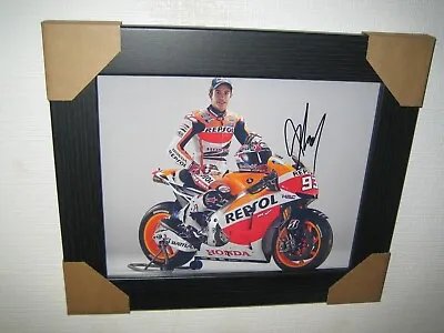 Marc Marquez Excellent Hand Signed Photograph (8x10) Framed With CoA • £89