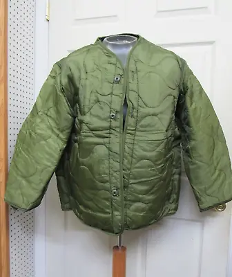 US M65 Field Jacket Liner Nylon Cold Weather Coat Liner Large 1988 New Old Stock • $34.95