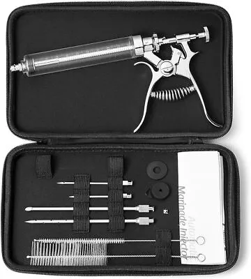 Professional Automatic BBQ Meat Marinade Injector Gun Kit With Case 2 Oz  • $56.39
