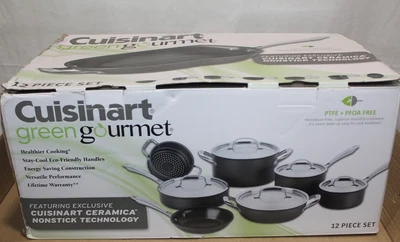 $50 • Buy Cuisinart  GreenGourmet Hard Anodized Nonstick 12 Piece Cookware Set