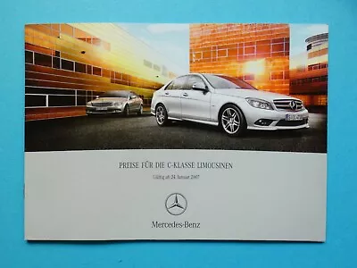 Brochure / Price List Mercedes W204 C-Class Sedan - 01/07 • $3.19