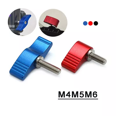 M4M5M6M8 Thumb Screw Wing Knob Head Hand Grip Bolts Aluminum Shank Stainless Rod • $3.19