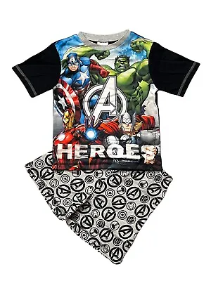 Official Marvel Avengers Shorts Pyjamas Pajamas Boys Kids Pjs 4 5 6 8 Years • £9.99