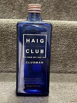 £2.99 • Buy Haig Club “Clubman” Scotch Whisky - Empty Blue Glass Bottle - 700ml / 70cl