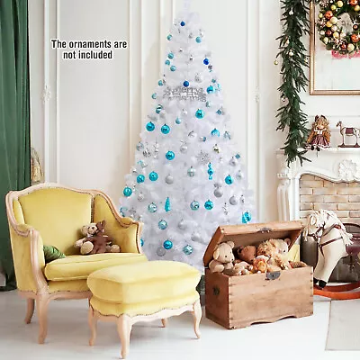 7Ft Artificial PVC Christmas Tree W/Stand Holiday Season Indoor Outdoor White • $45.99