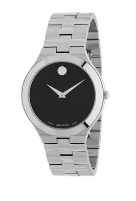 Brand New Movado Men’s Juro Black Dial Stainless Steel Watch 0607442 • $299