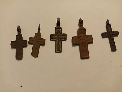 Lot Of Russian Orthodox Crosses Post Medieval Era Period(16-19 Century).( 38* ) • £30