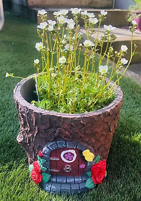 Large Enchanted Fairy House Garden Planter Ceramic Resin Flower Plant Pot • £10.99