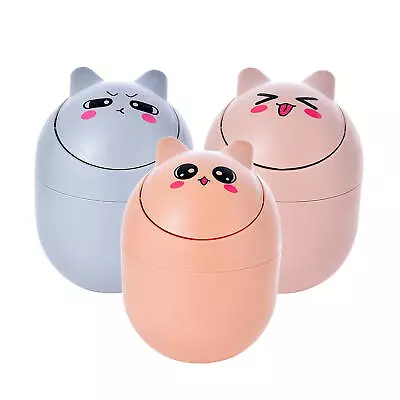 Mini Cat Trash Can Compact Trash Bin Table Desktop Small Garbage Container  • $10.71