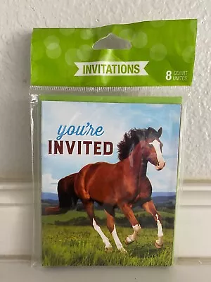  Horse And Pony  Birthday Party Invitations  8 Count • £1.88