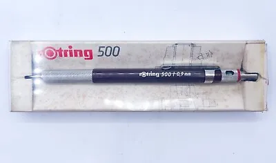 NOS Vintage Rotring 500 Mechanical Pencil 0.9mm Knurled Grip Burgundy With Box • $75