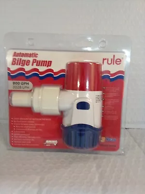Rule 20SA Automatic Bilge Pump 800 GPH Marine 12V DC 3/4  Hose Submersible 20RS • $100