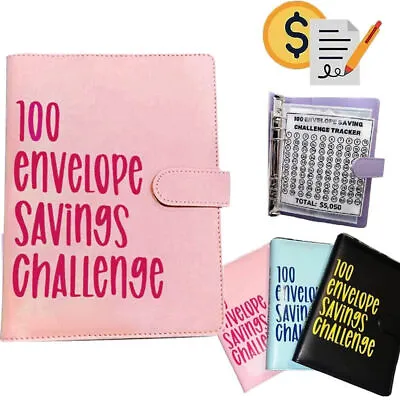 100 Envelope Challenge Budget Planner $5050 Money Saving Cash Challenge Book • $17.99