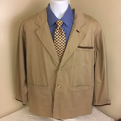 Madison Creek Blazer 2 Button Blazer Jacket Sport Coat Large Khaki Safari FS! • $29.99