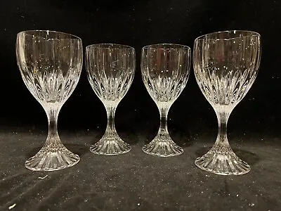 4 Mikasa Park Lane Crystal Water Goblets / Wine Glasses 6 ¾” • $33.94