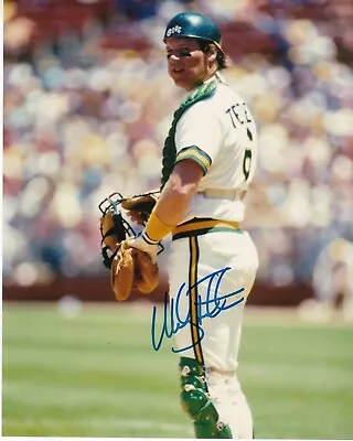 MICKEY TETTLETON  OAKLAND A'S    ACTION SIGNED 8x10 • $17.99