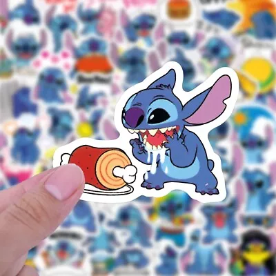 Pack Of 50 Lilo And Stitch Stickers Vinyl For Kids Laptop Scrapbook Skateboard • £2.99