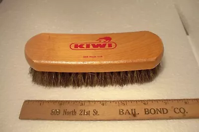 Vintage Kiwi Shoe Shine Polish Brush 100% Horse Hair Top Quality Wood Handle • $9.95