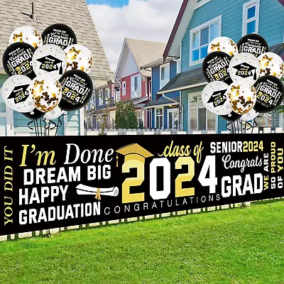 2024 Graduation Decorations Class Of 2024 Banner Graduation Party Decorations C • $17.99