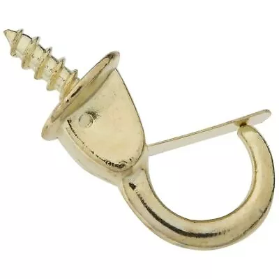 National Hardware S752-970 Safety Cup Hooks 7/8  Brass Plated 4 Pack • $7.84