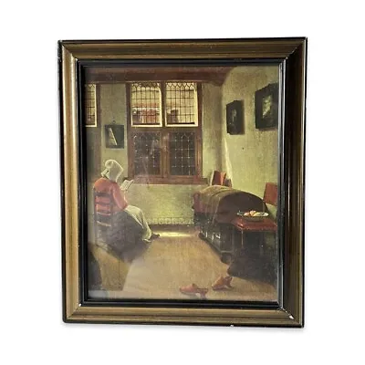 A Dutch Interior By Pieter De Hooch Rare Vintage Print Framed • £50