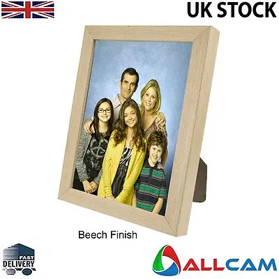 JSP Photo Frame A4 Light Beech Finish Thick 30mm Border 20mm W/ Acrylic Cover • £5.98