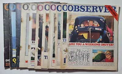 Lot Of 11 Observer Magazines 1970 Jan Feb Mar Apr May July Oct Nov • £14.99
