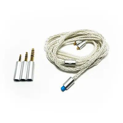 Strauss & Wagner Sion Braided Silver MMCX 3-In-1 In-Ear Monitor Upgrade Cable • $99.95