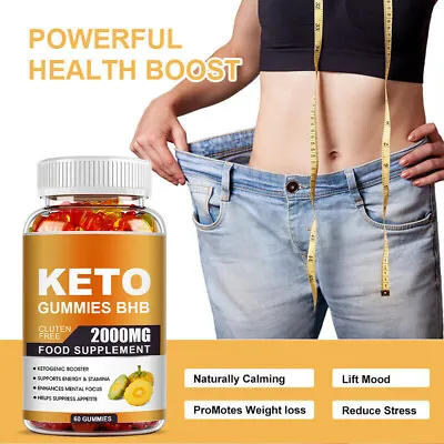 Keto BHB Gummies Best Weight Loss Fat Burner Carb Blocker Diet Pills • $18.99