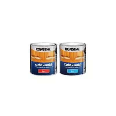 £11.95 • Buy Ronseal Exterior Long Lasting Yacht Varnish - Satin - Gloss All Sizes 