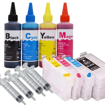 £15.64 • Buy Compatible Eps T27 Refill Ink Cartridges Auto Reset Chip 4 X 100ml Ink Refill 