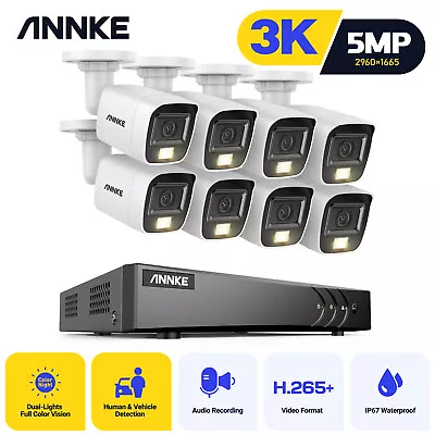ANNKE 5MP 8CH 16CH Security Camera System Color Night Vision Audio Record • $399.59